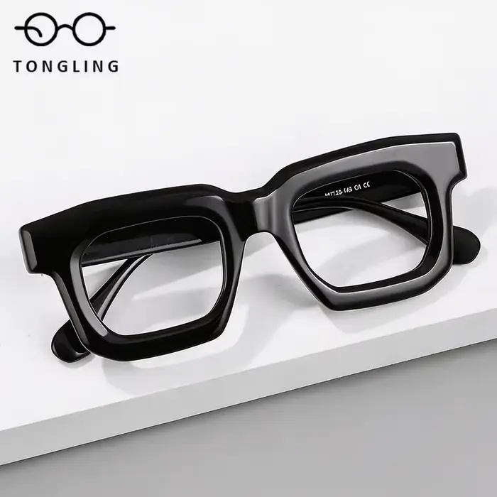 Monture de lunettes carrée en acétate tendance 2026 pour femmes, lunettes optiques sur mesure pour h