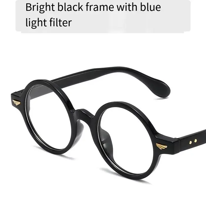 Monture de lunettes rondes de haute qualité pour hommes et femmes, ultralégères, Anti-lumière bleue,