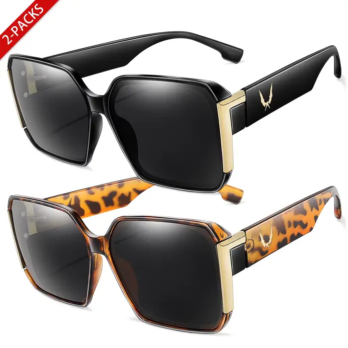 2 paires de lunettes tendance pour femmes et hommes