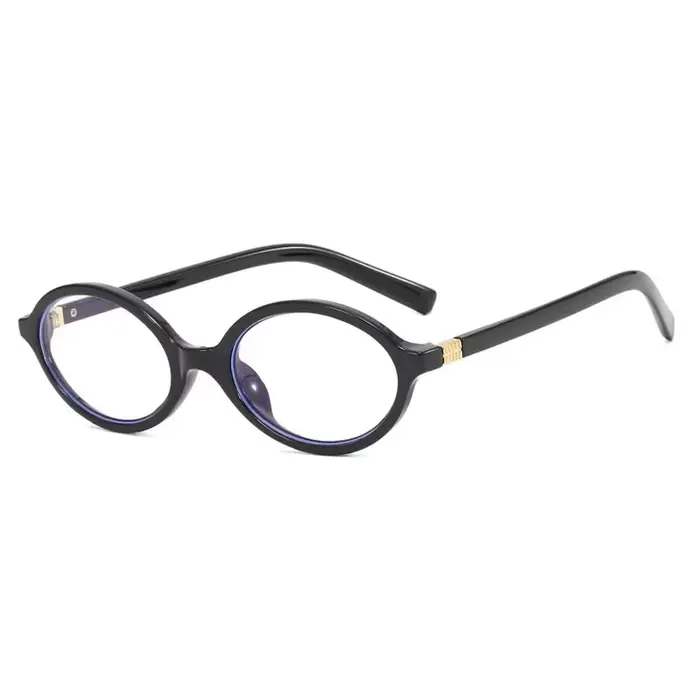Lunettes de soleil ovales sexy pour femmes, style rétro, anti-lumière bleue, monture décorative mign