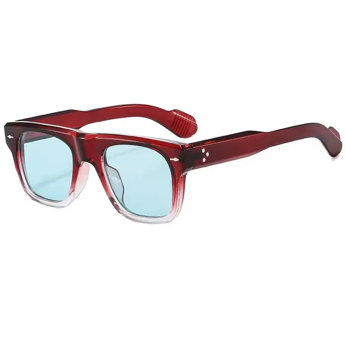 Lunettes de soleil de lecture à lentille jaune carrée pour hommes, classiques teintées sur Prescript