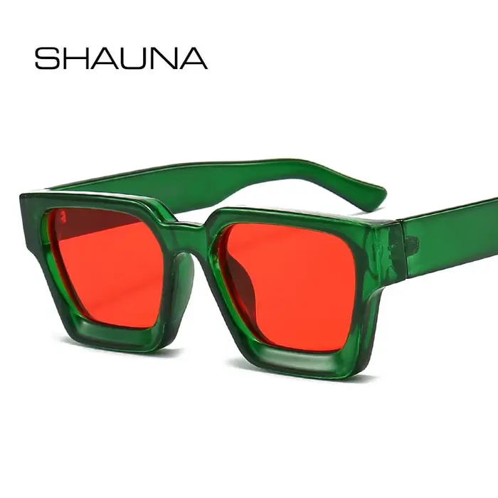 SHAUNA Ins – lunettes de soleil carrées populaires pour femmes et hommes, nuances teintes rétro UV40