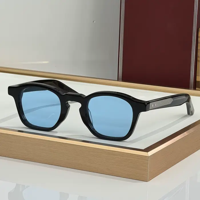 Lunettes de soleil carrées artisanales JMM ZEPHIRIN EPOXY pour homme, fabriquées au Japon, UV400, en