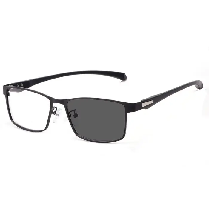 Lunettes de lecture rétro rectangulaires pour hommes, verres intelligents photochromiques, lunettes 