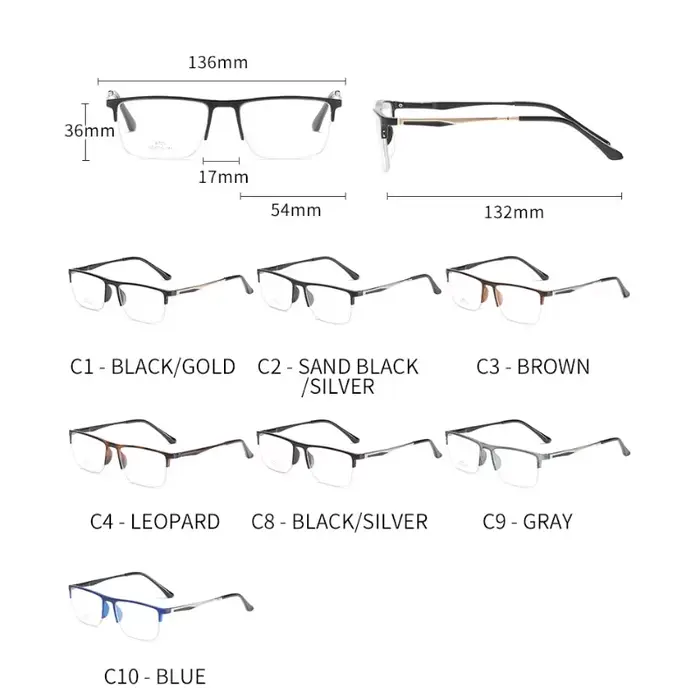 HANDOER lunettes bloquant la lumière bleue cadre UV400