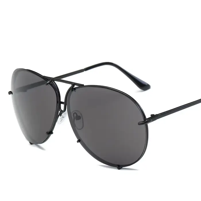 Nouveau pilote lunettes de soleil femmes surdimensionné luxe clair bleu lunettes de soleil pour femm