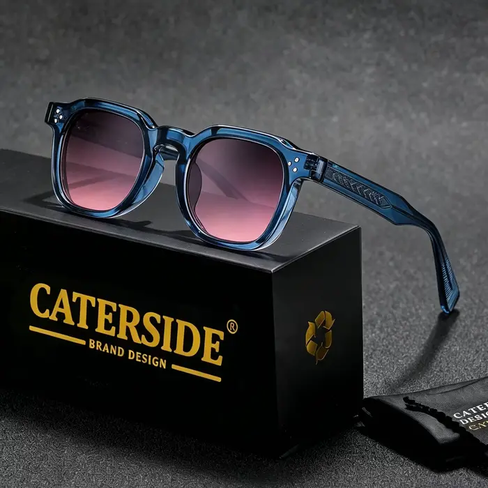 CATERSIDE nouvelles lunettes de soleil carrées rétro Punk hommes petite monture conception personnalisée