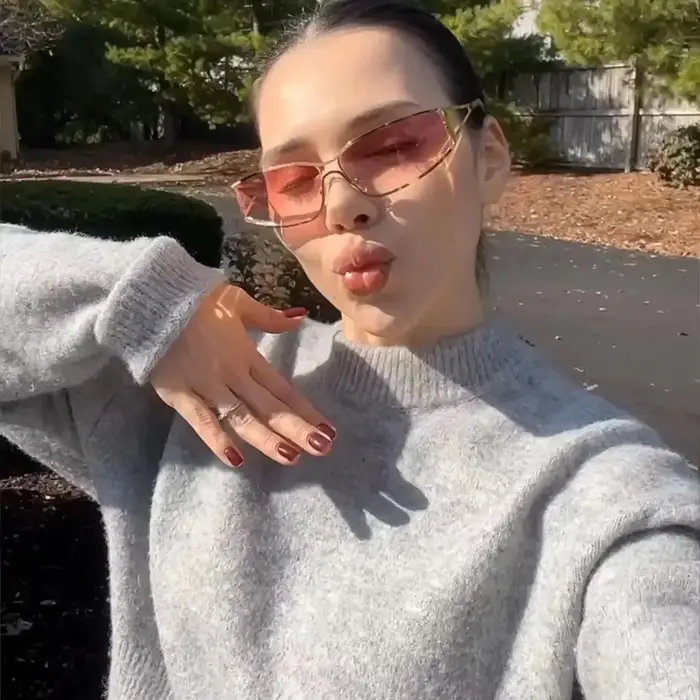 Lunettes de soleil Y2K pour femmes, surdimensionnées, de marque, avec verres dégradés, style steampu