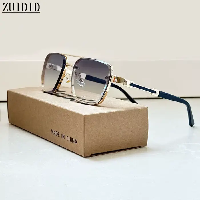 2025 Lunettes De Soleil carrées hommes luxe Vintage Lunettes De Soleil femmes à la mode rétro Lunett