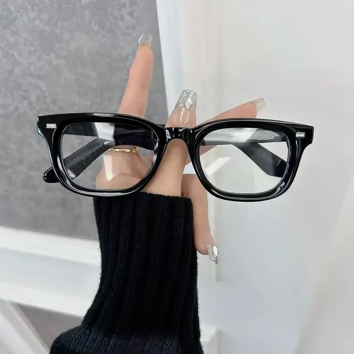 Décontracté clair lentille lunettes cadre mâle marque classique lunettes hommes femmes Rectangle Vin
