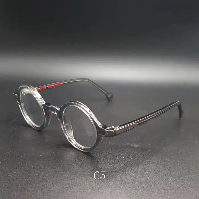 Monture de lunettes rondes rétro pour hommes, lunettes optiques rétro en acétate de haute qualité, v