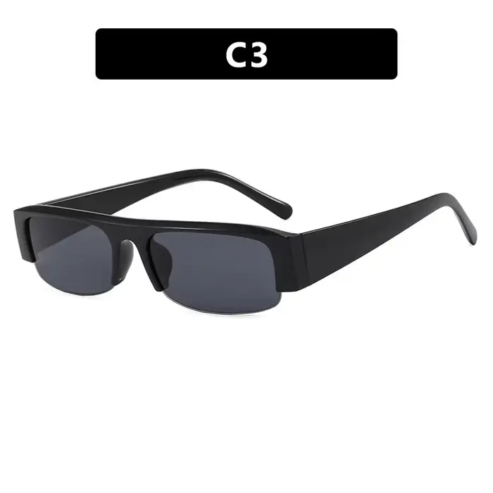 Lunettes de soleil en plastique tendance pour femmes, demi-montures de marque de créateur, style vin