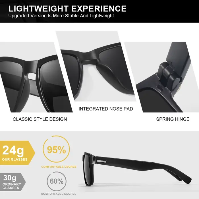 AOFLY Vintage mode lunettes de soleil pour hommes rétro carré Anti-éblouissement miroir conduite