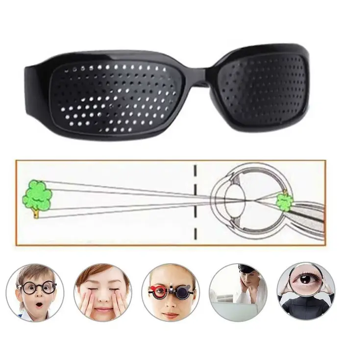 Lunettes à trous de pinhole tendance pour hommes et femmes