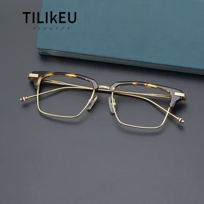 Montures de lunettes en titane pur de la marque New York, 905 acétate écaille de tortue, lunettes ca