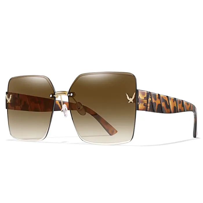 Lunettes de soleil de pêche tendance sans monture pour hommes et femmes, lunettes carrées décontract