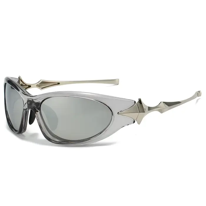 Lunettes de soleil Vintage en alliage étoile jambe Y2K pour hommes
