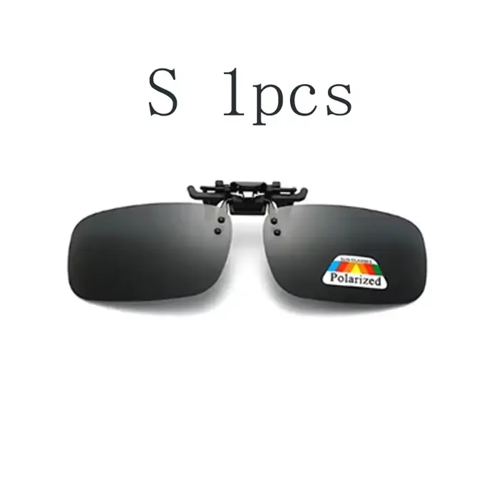 Lunettes de soleil polarisées à verres gris, clip sur rabattable, UV 380, conduite, pêche, vision no