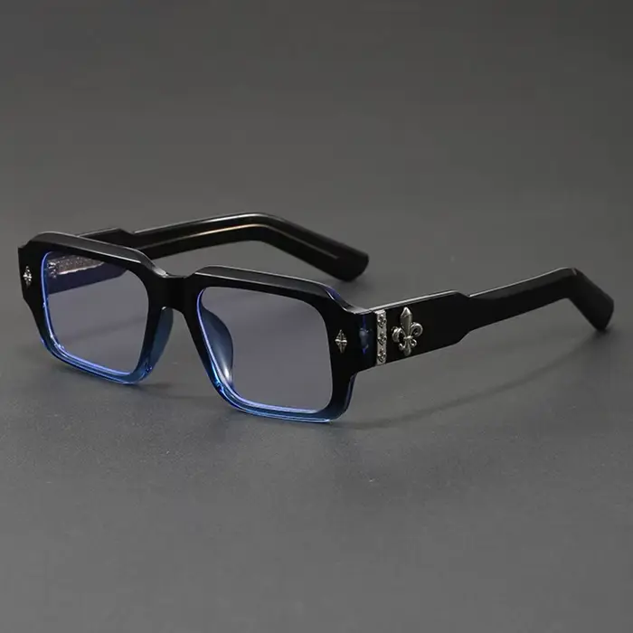 Lunettes anti-lumière bleue vintage à monture carrée épaisse pour hommes et femmes, lunettes décorat