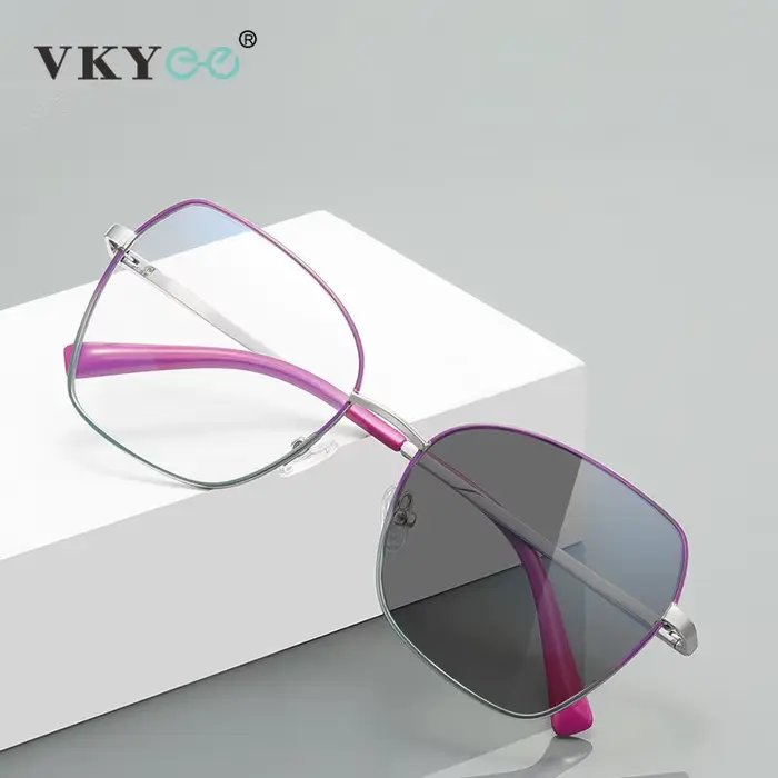 VKYEE lunettes de lecture photochromiques pour femmes dégradé multicolore lunettes optiques rose lun