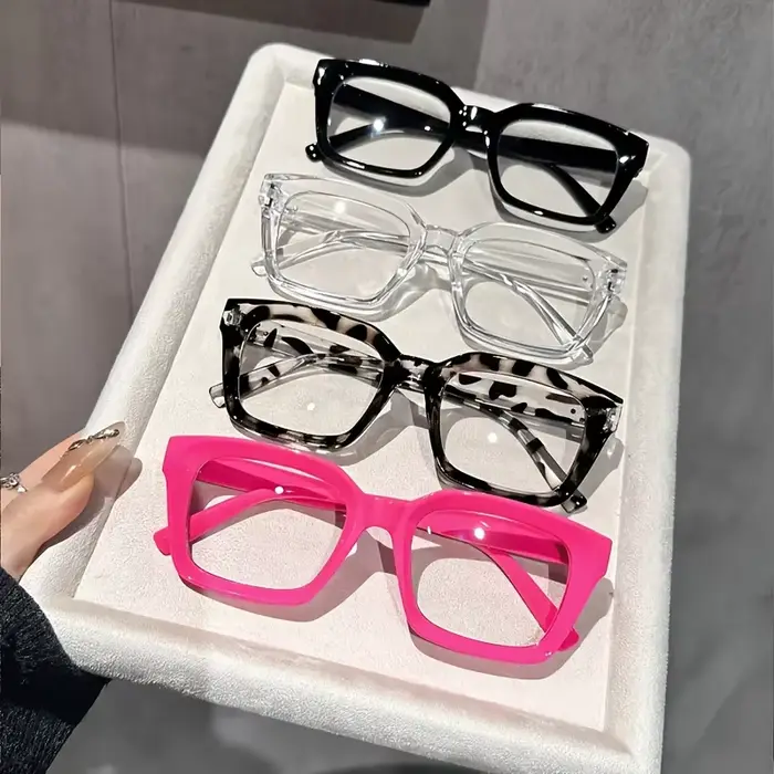 Lunettes classiques à monture carrée sans ordonnance