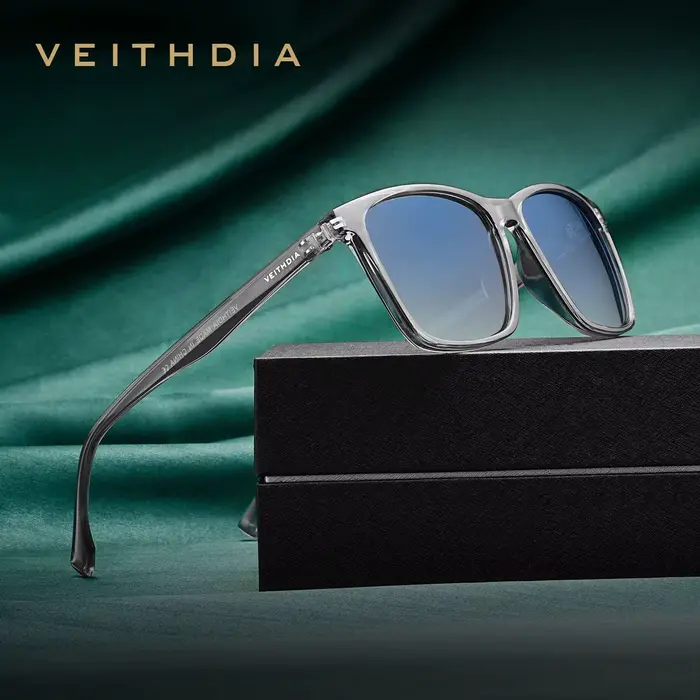 VEITHDIA Lunettes de soleil polarisées pour hommes et femmes, lunettes de soleil à la mode, lunettes