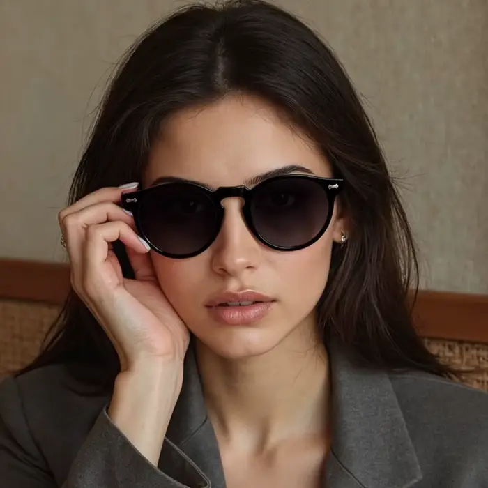 Lunettes de soleil rondes rétro pour hommes et femmes