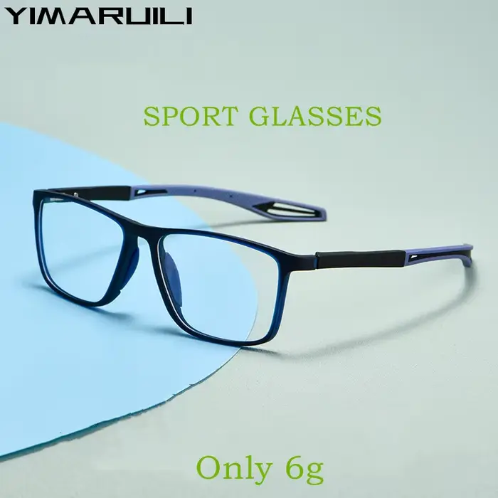 YIMARUILI Ultra-léger antidérapant Flexible carré basket-ball myopie optique Prescription lunettes d
