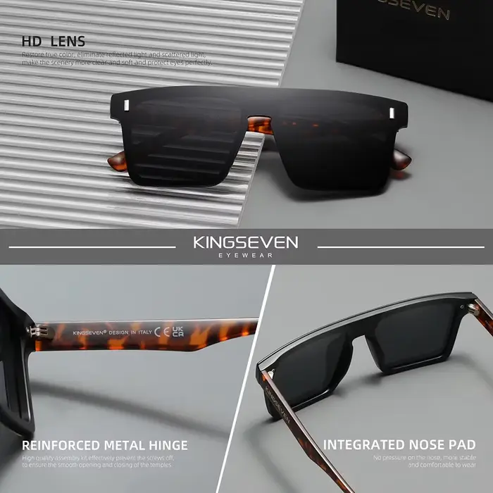KINGSEVEN – lunettes de soleil polarisées sans monture pour hommes et femmes, à la mode, Anti-UV400,