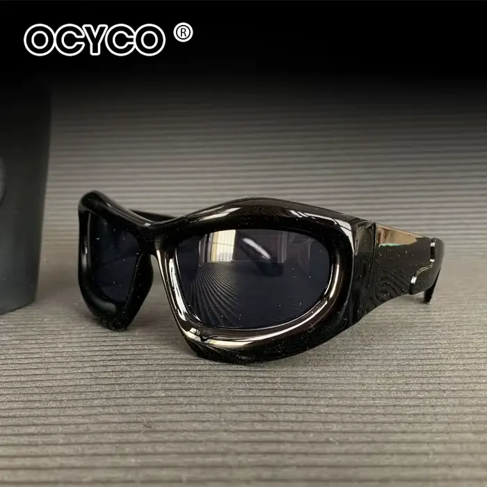 Lunettes de soleil absorbe ouissantes à grand cadre pour hommes et femmes, lunettes cool exagérées, 