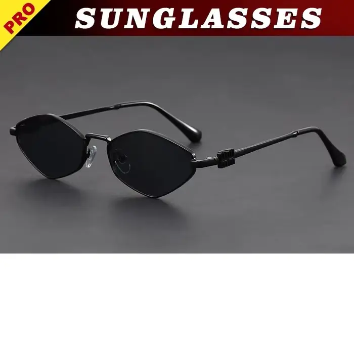 OLLYMURS Lunettes de soleil polygonales pour femmes, style urbain, rétro, pour la conduite, protecti