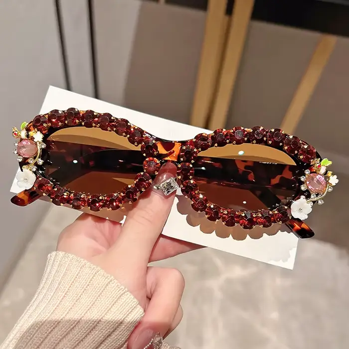 Lunettes de soleil ovales unisexes élégantes