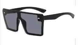 Lunettes de soleil carrées respirantes noires en plastique pour hommes et femmes, lunettes de soleil