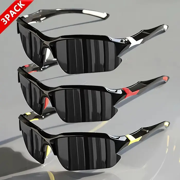 3 paires de lunettes décontractées et tendance, lunettes de randonnée, parfaites pour un usage quoti