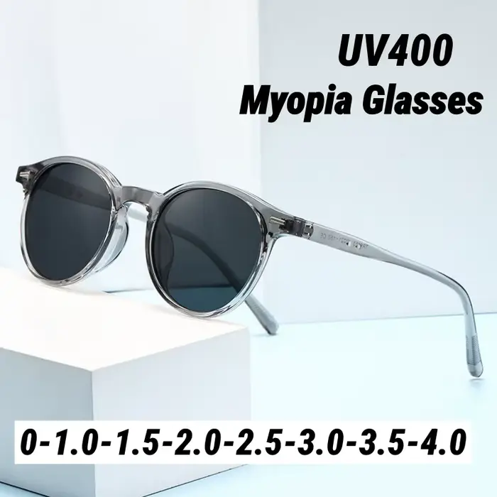 Lunettes de soleil rondes pour myopie, petite monture, rétro, marque de styliste, UV400, lunettes po
