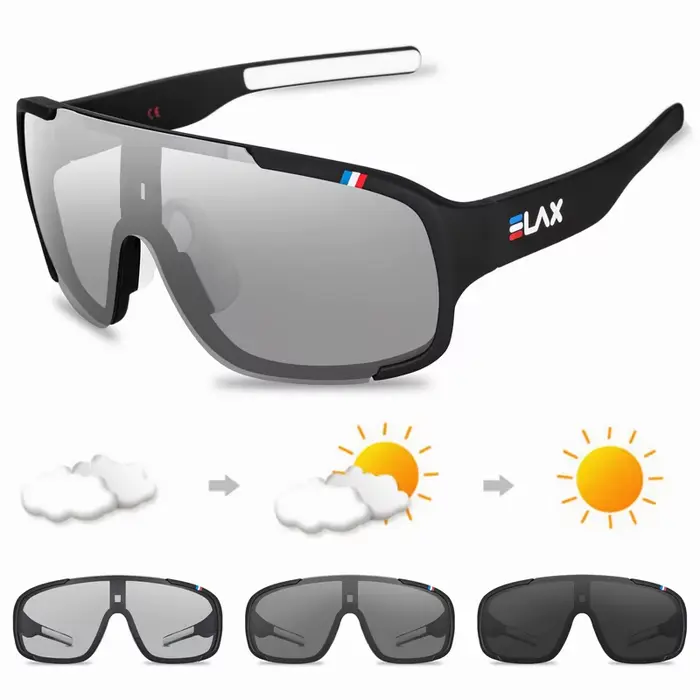 ELAX lunettes de cyclisme polarisées et photochromiques lunettes de pêche en plein air lunettes de s