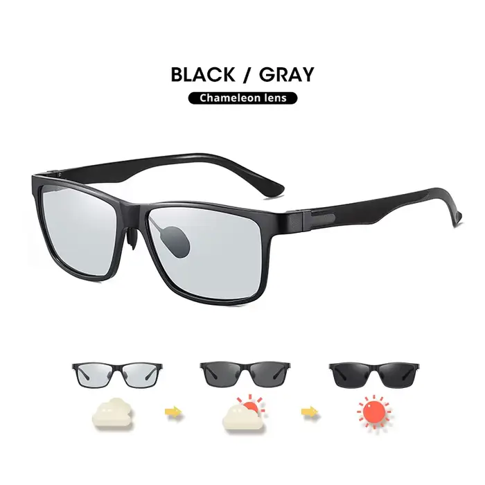 LIOUMO Top qualité photochromique lunettes de soleil polarisées pour hommes femmes cadre en Fiber de