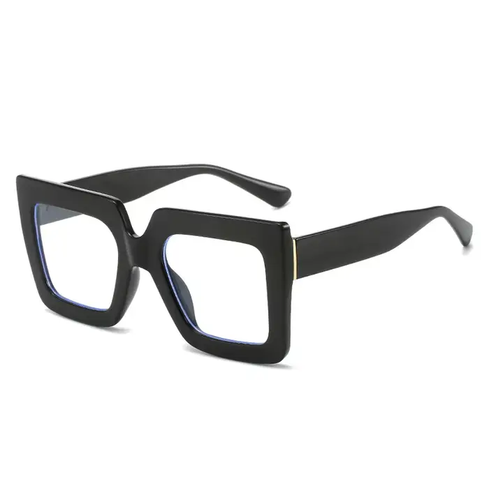 Lunettes carrées noires pour femmes, nouvelle mode, lunettes d'ordinateur colorées, lentille transpa