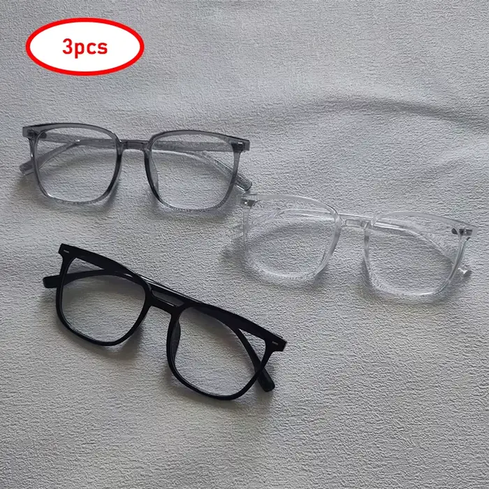 2/3 paires par ensemble carré Anti-lumière bleue lunettes mode hommes femmes grand cadre bureau ordinateur