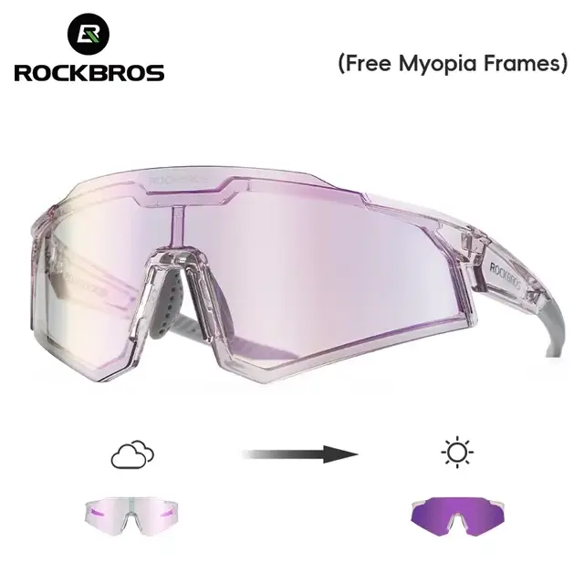 ROCKBROS lunettes de cyclisme lunettes de soleil photochromiques hommes femmes UV400 lunettes de Pro