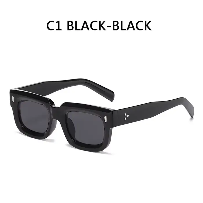 Lunettes de soleil à monture épaisse de Style Hip-hop pour hommes, monture étroite, lunettes de sole