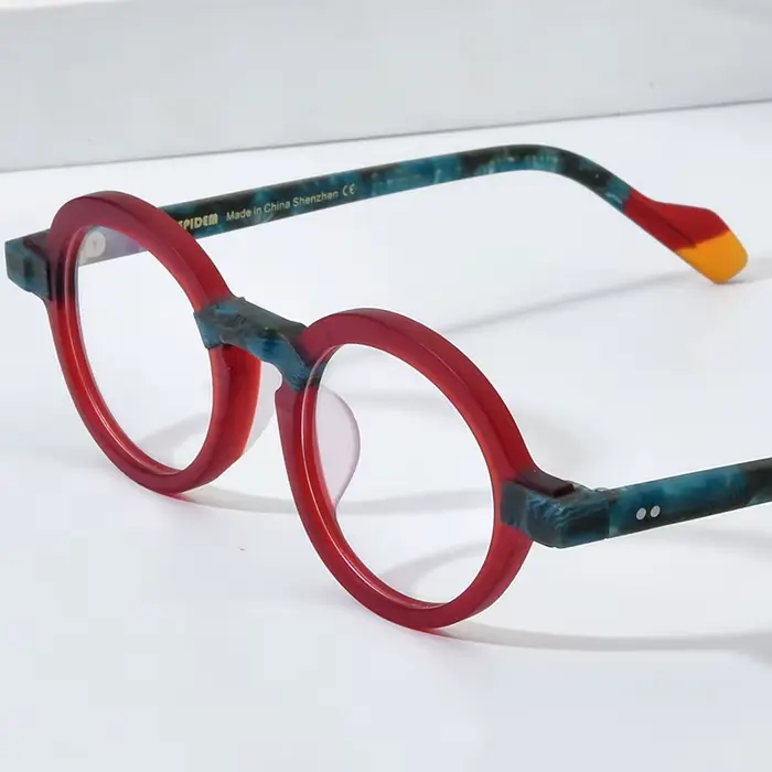 HEPIDEM acétate lunettes cadre femmes marque concepteur rond Nerd lunettes nouveaux hommes épais jap