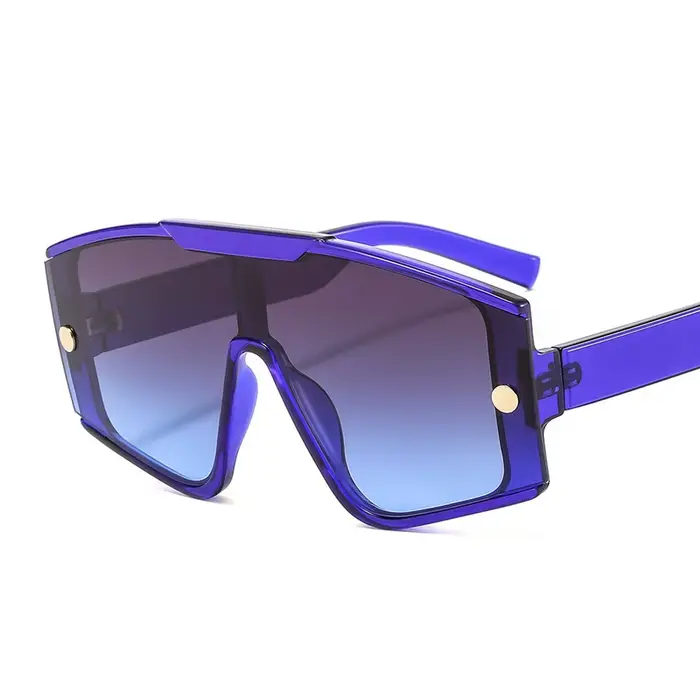 Lunettes de soleil carrées surdimensionnées pour femmes, monture surdimensionnée, nuances Vintage, l