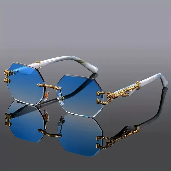 Lunettes de sport à imprimé léopard géométrique pour femmes