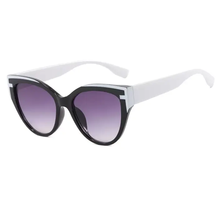 Lunettes de soleil œil de chat vintage pour femme, élégantes, de marque, rétro, avec couleurs contra