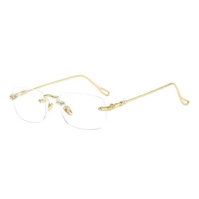 Lunettes de lecture sans monture pour hommes, lunettes presbytes de luxe, lunettes anti-lumière bleu