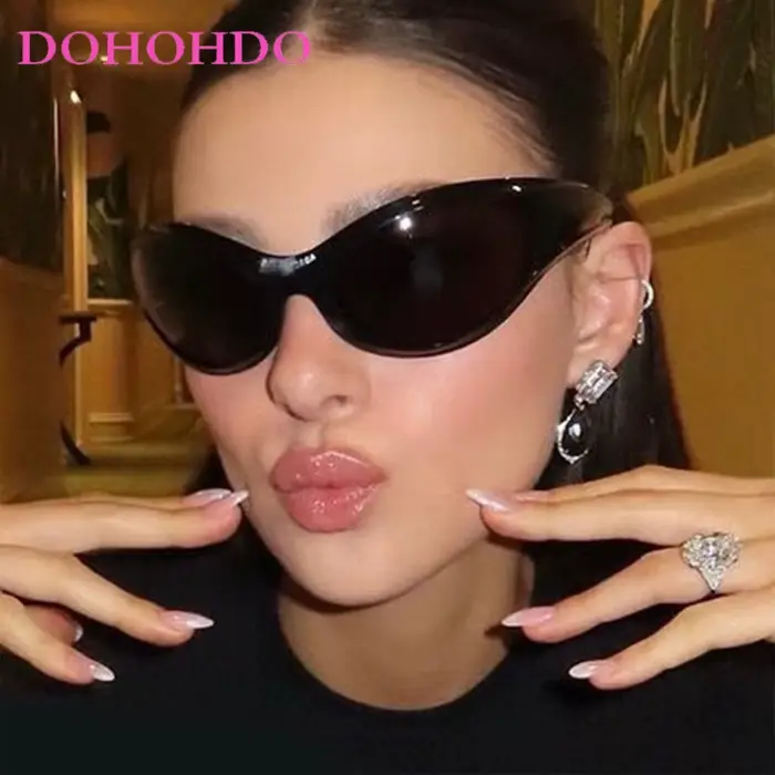 Tendance Y2K lunettes de soleil femmes hommes 2025 marque de luxe concepteur rétro Steampunk