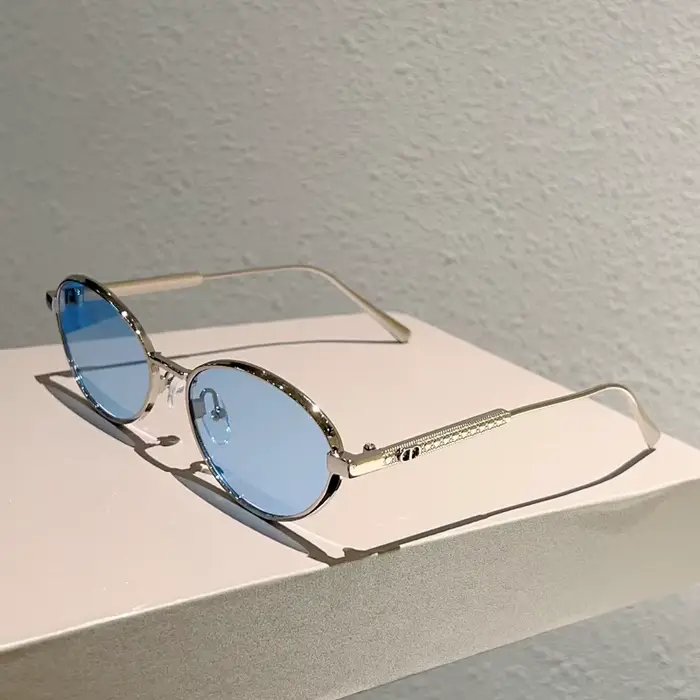 Lunettes de soleil ovales Fashion Ocean Lenses pour femmes et hommes