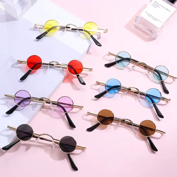 Petites lunettes de soleil rondes pour femmes et hommes