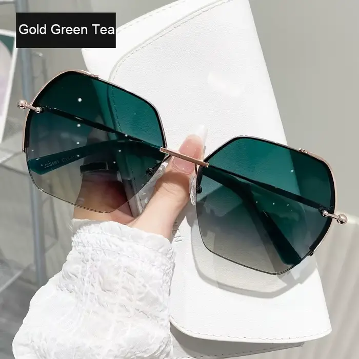 2025 Mode Femmes Marque De Luxe Designer Lunettes De Soleil Lentille En Nylon Vintage Lunettes De So